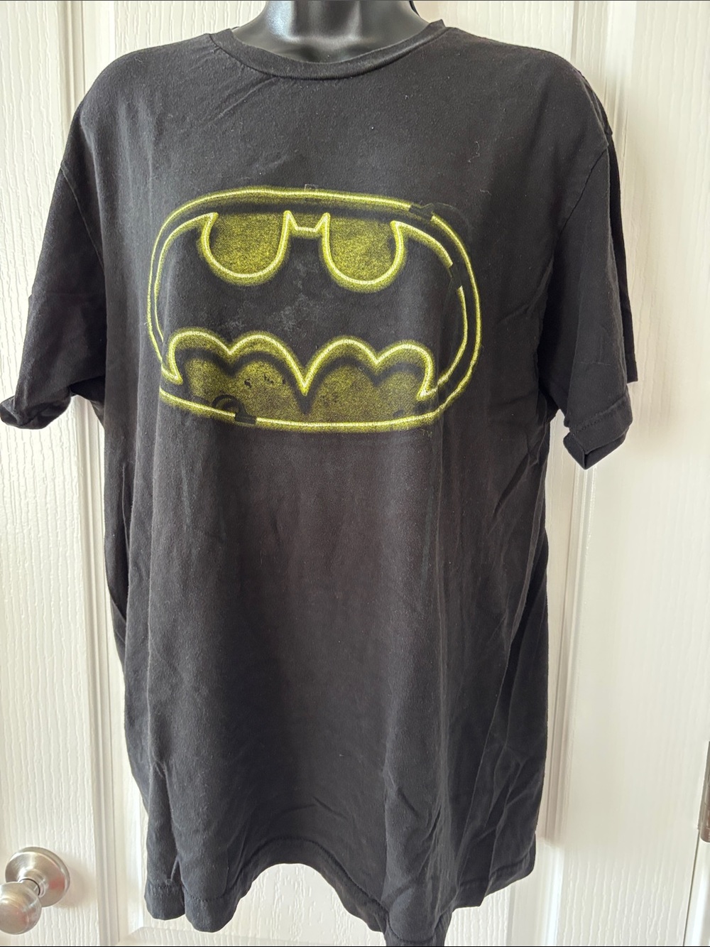 Unisex Batman Black T‑Shirt with Yellow Logo